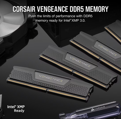 Corsair VENGEANCE® RGB 192GB (4x48GB) DDR5 DRAM 5200MT/s CL38 Memory Kit — Bl