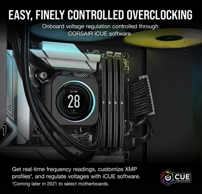 Corsair VENGEANCE® RGB 192GB (4x48GB) DDR5 DRAM 5200MT/s CL38 Memory Kit — Bl