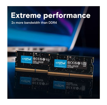Crucial 64GB (1x64GB) DDR5 SODIMM 5600MHz CL46 Desktop PC Memory