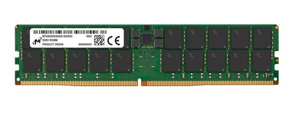 Micron 64GB (1x64GB) DDR5 RDIMM 6400MHz CL52 2Rx4 ECC Registered Server Data Center Memory 3yr wty