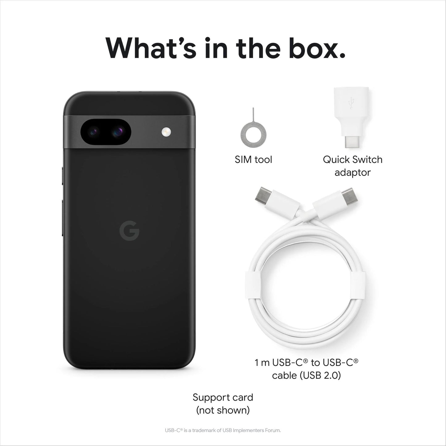 Google Pixel 8A 5G 128GB - Obsidian Black (GA04432-AU)*AU STOCK*, 6.1', OLED, 120Hz, 8GB/128GB, 64MP/13MP, Single+ eSIM, 4492mAh, 2 Years Warranty