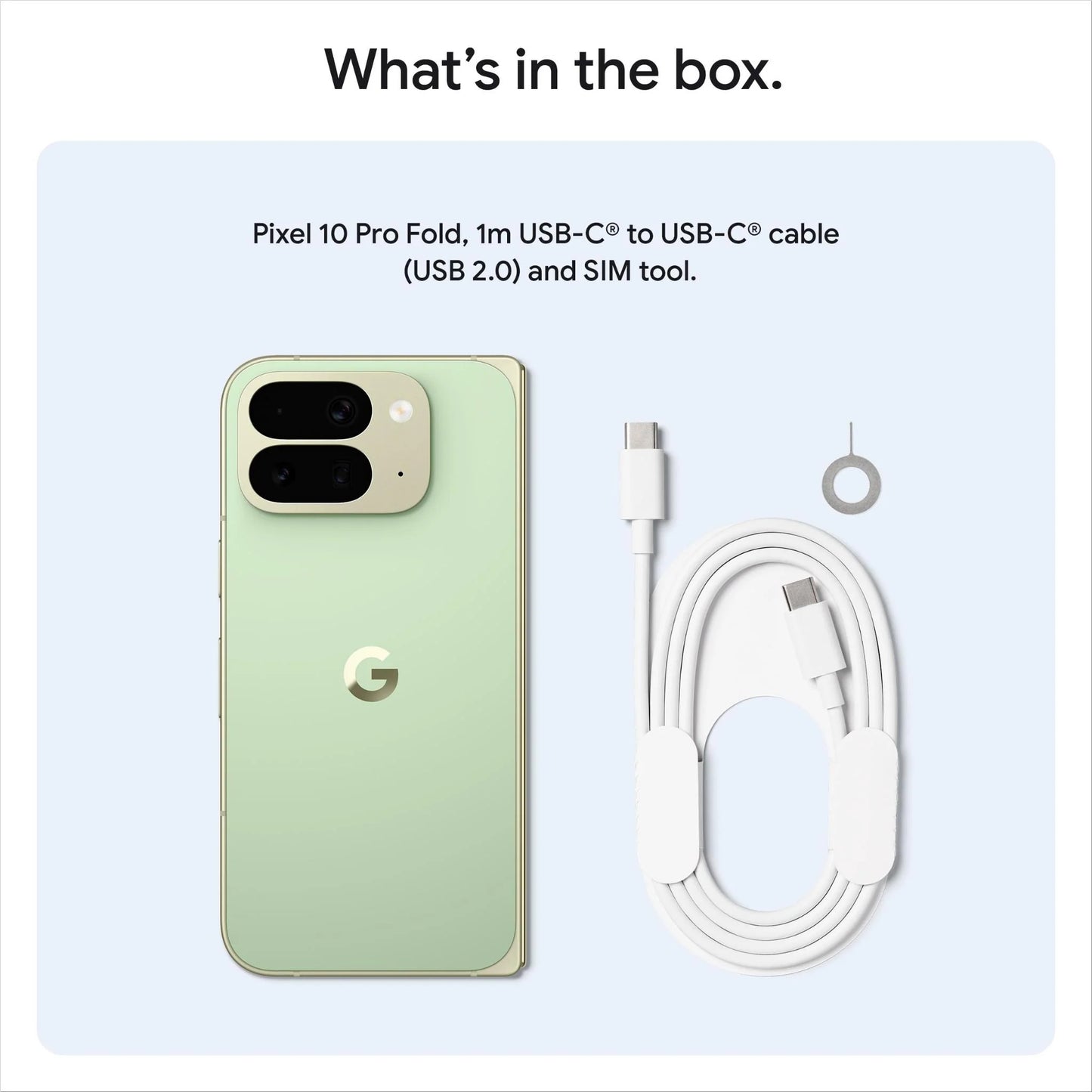 Google Pixel 10 Pro Fold 5G 256GB - Jade (GA10092-US)*AU STOCK*, 8*, OLED,120Hz, 16GB/256GB, 48MP/10MP, Single+ eSIM, 5015mAh, 2 Years Warranty