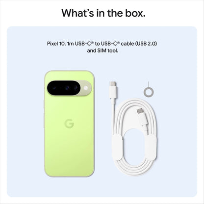 Google Pixel 10 5G 128GB - Lemongrass (GA10215-CA) *AU STOCK*, 6.3', OLED, 120Hz, 12GB/128GB, 48MP/10.5MP, Single+ eSIM, 4970mAh, 2 Years Warranty