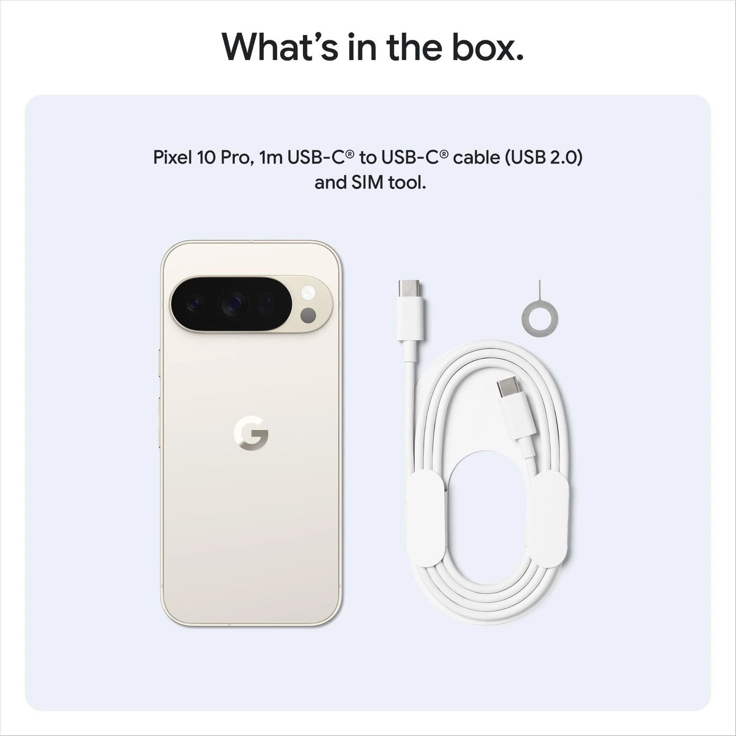 Google Pixel 10 Pro 5G 128GB - Porcelain (GA10312-CA)*AU STOCK*, 6.3', OLED, 120Hz, 16GB/128GB, 50MP/42MP, Single+ eSIM, 4870mAh, 2 Years Warranty