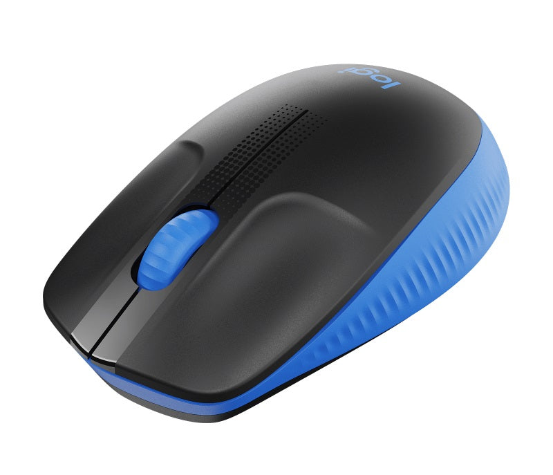 Logitech M190 Full-Size Wireless Mouse - BLUE from up to 10 meters away 1000 dpi