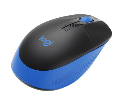 Logitech M190 Full-Size Wireless Mouse - BLUE from up to 10 meters away 1000 dpi