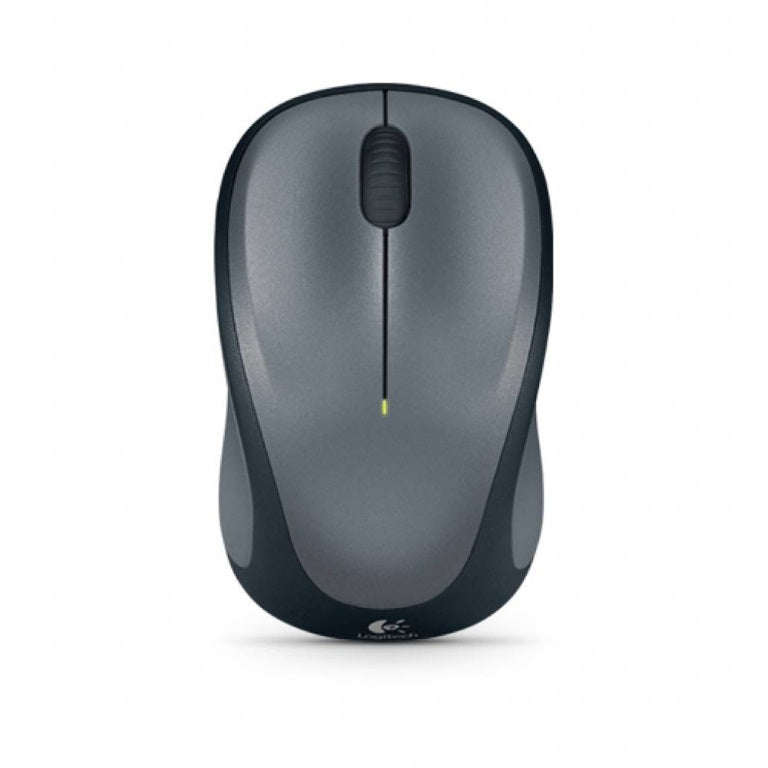 Logitech M235 Wireless Mouse — Grey, Contoured Design, Advanced Optical Tracking