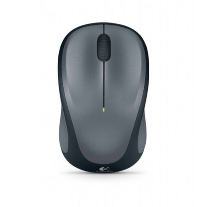 Logitech M235 Wireless Mouse — Grey, Contoured Design, Advanced Optical Tracking