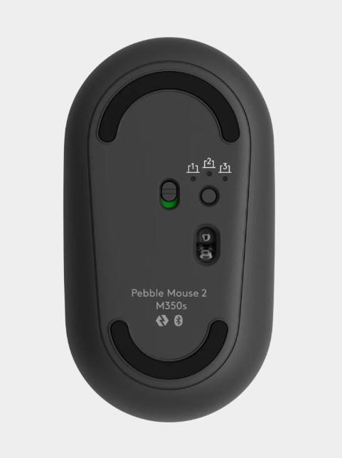 Logitech Pebble M350S Wireless Optical Mouse Graphite 1000 dpi  Bluetooth Low En