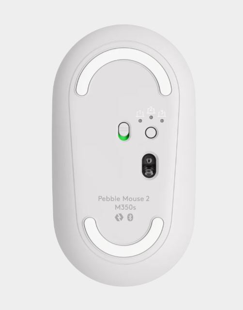 (LS)Logitech Pebble M350S Wireless Optical Mouse White  Graphite 1000 dpi  Bluetooth Low Energy