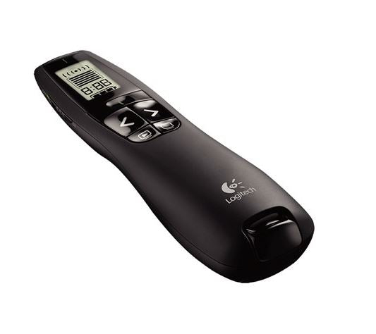 Logitech R800 Laser Presentation Remote LCD display  time tracking 30m Range, 2.