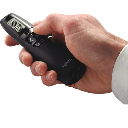Logitech R800 Laser Presentation Remote LCD display  time tracking 30m Range, 2.
