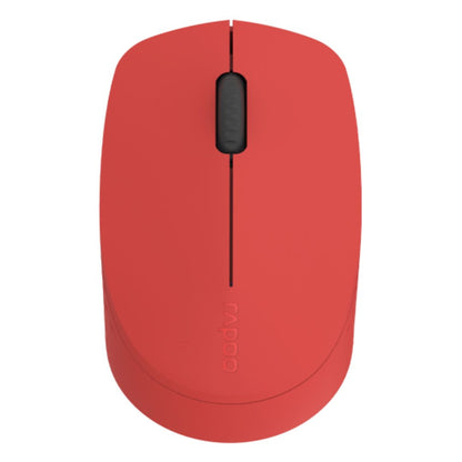RAPOO M100 Multi-Mode Wireless Mouse — 2.4GHz & Bluetooth 3/4, Quiet Click, 1300dpi, Red