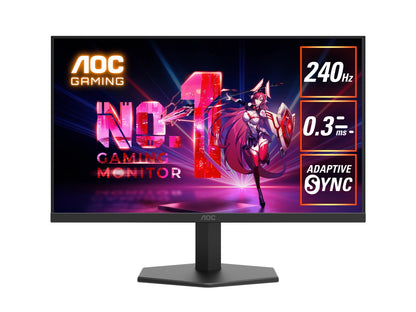 AOC27' IPS FHD, 240Hz, HDR10, 1H1DP, Adaptive Sync,Low input lag,Gaming mode,Dia