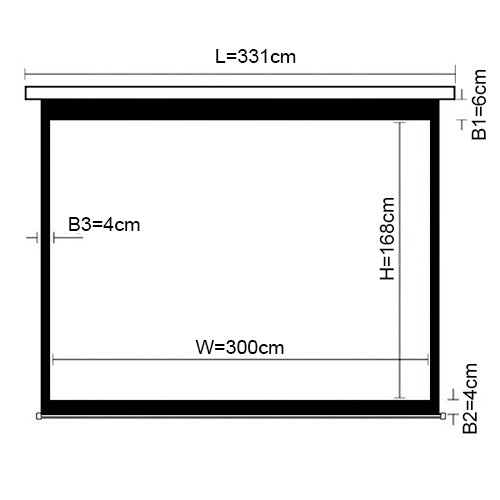 Brateck Projector Electric Screen 135' (3Mx1.68M) Electric Screen (16:9 ratio) (LS)