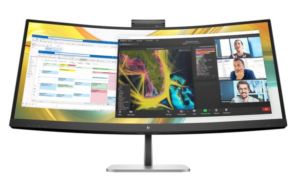 HP Series 5 Pro 34" Curved WQHD Monitor — 3440x1440, 100Hz, VA, USB-C, DP, HDMI, Webcam, Speakers, VESA, 3yr Warranty