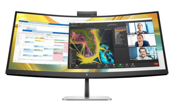 HP Series 5 Pro 34" Curved WQHD Monitor — 3440x1440, 100Hz, VA, USB-C, DP, HDMI, Webcam, Speakers, VESA, 3yr Warranty