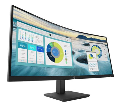 HP P34hc G4 34' WQHD 4K CURVED 21:9 3440x1440 Height Adjust Tilt USB-C (65W PD)