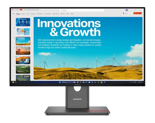 LENOVO ThinkVision P24qd-40 23.8'/24' QHD IPS Monitor 2K 2560x1440 16:9 Height Adjustable Tilt Swivel Pivot HDMI USB-C DP1.4 4xUSB3.2 Hub LAN 3yr