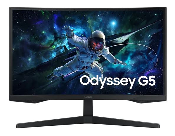 Samsung Odyssey G55C 32' QHD Curved Gaming Monitor 2K 2560x1440 165Hz16:9 1000R 1ms VA AMD  FreeSync HDR10 DisplayPort HDMI Tilt VESA Headphone 3YR WT