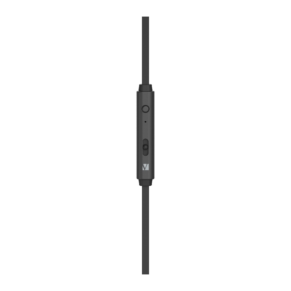 Verbatim In-Ear Earphones with Mic & Volume Control - Space Grey 3.5mm Audio