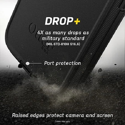 OtterBox Defender Apple iPhone 12 / iPhone 12 Pro Case Black - (77-65401), DROP+ 4X Military Standard, Included Holster, Rugged, 7 Years Warranty