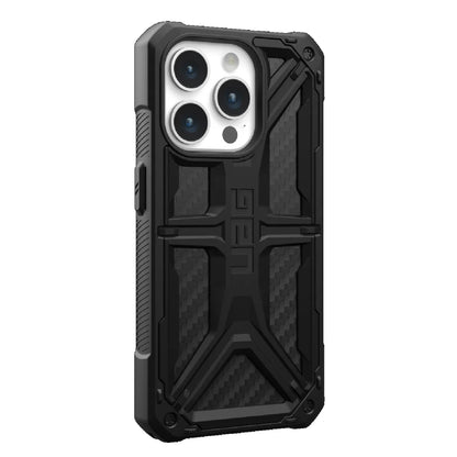 UAG Monarch Apple iPhone 15 Pro (6.1') Rugged Case - Carbon Fiber (114278114242), 20ft. Drop Protection (6M), 5 Layers Protection, 10 Years Warranty