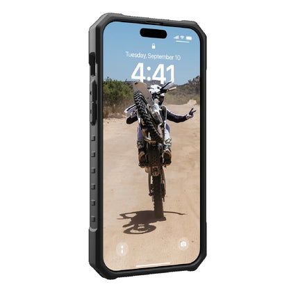 UAG Pathfinder MagSafe Apple iPhone 15 Pro Max (6.7') Rugged Case - Ice (114301114343), 18ft. Drop Protection (5.4M), Tactical Grip, 10 Years Warranty