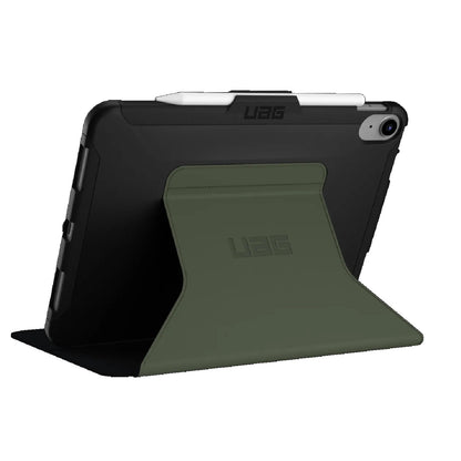 UAG Scout Apple iPad (11.0') 11th Gen (A16) / iPad 10th Gen (10.9') Folio Rugged Case (Black/Olive) - DROP+ Military Standard, 1 Year Warranty