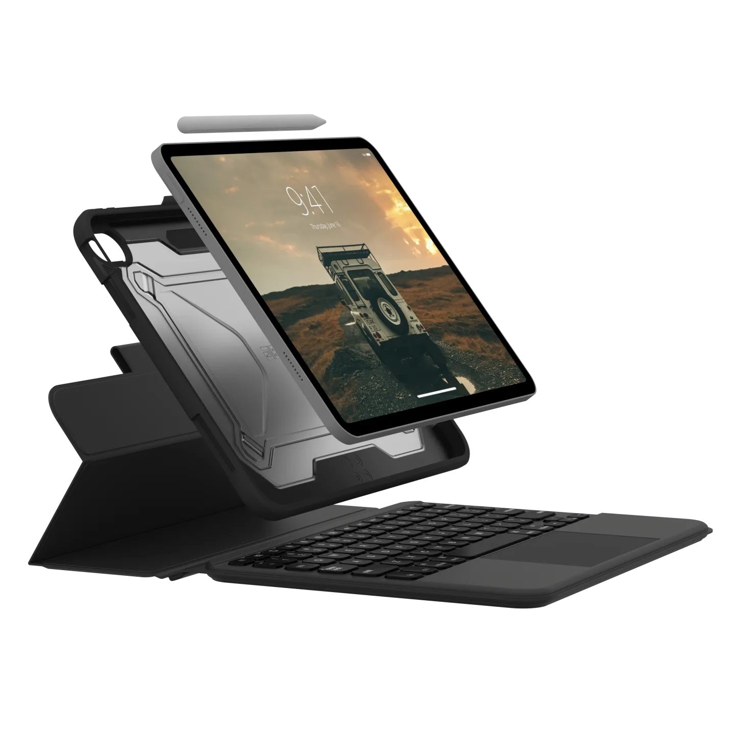 UAG Apple iPad (11.0') 11th Gen (A16) / iPad 10th Gen (10.9') Bluetooth Keyboard with Trackpad & Backlit Keys Rugged Case-Black /Ash - 1 Year Warranty