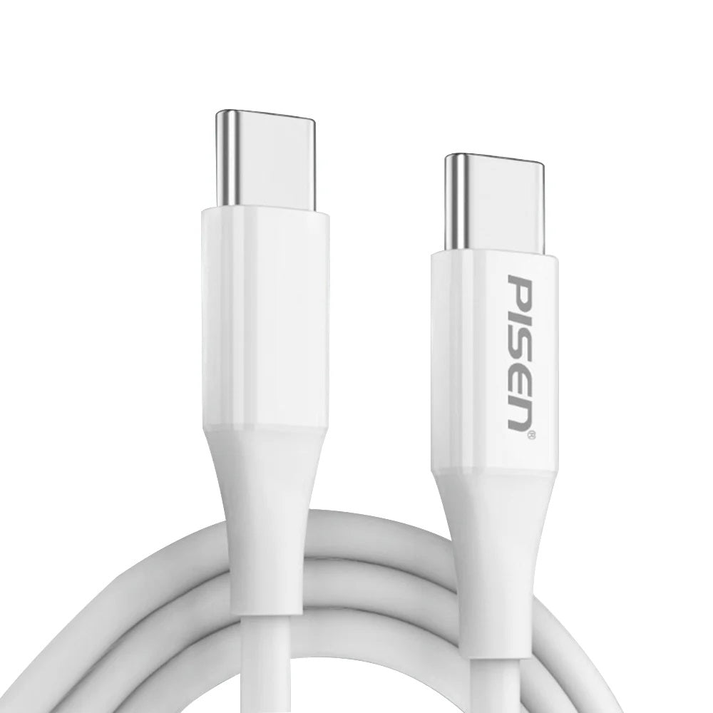 Pisen Mr White USB-C to USB-C PD 60W Cable (1M) - Support Both Fast Charging and