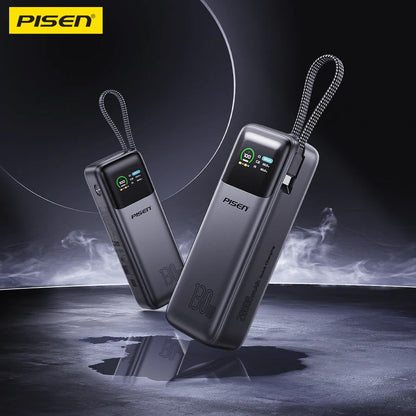 Pisen Bolt 20k mAh 130W Laptop PowerBank - CCC Certified, Fast Charging, Digital Display, 3 Devices, Air Travel Friendly, 2 Year Warranty