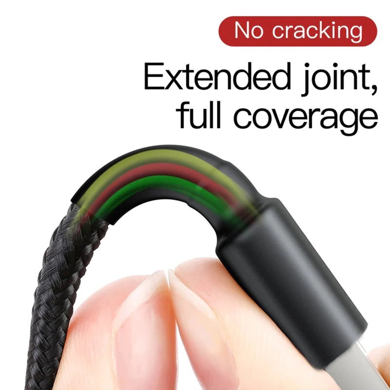 USP BoostUp Lightning to USB-A Cable (3M) Black - Quick Charge & Connect, 2.4A Rapid Charge,Durable & Reliable,Nylon Weaving,Apple iPhone/iPad/MacBook