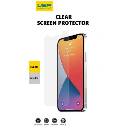 USP Apple iPhone 16 / iPhone 15 / iPhone 15 Pro (6.1') Tempered Glass Screen Protector : Full Coverage, 9H Hardness,Bubble-free, 3 Year Warranty