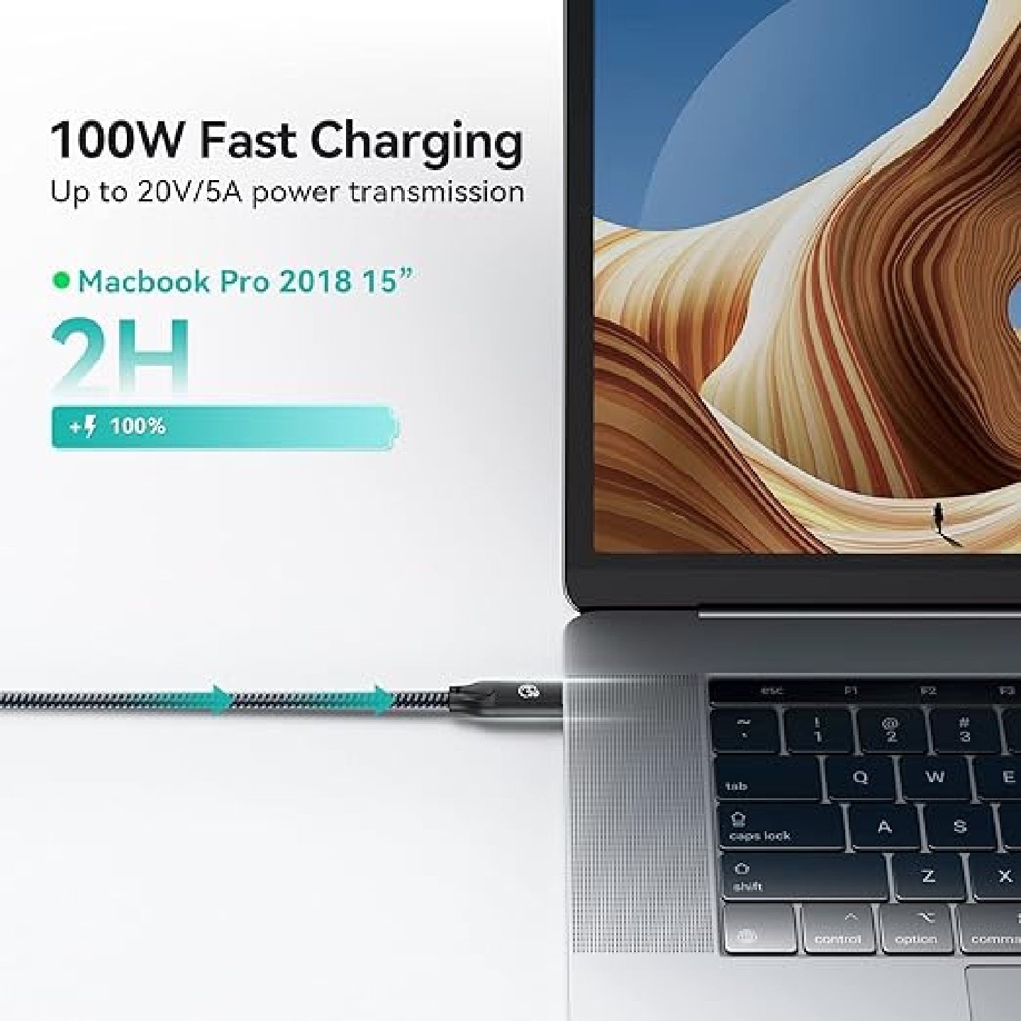 Pisen BoostUp Braided USB-C to USB-C (3.2 Gen2) Charge & Video (8K@64HZ) Cable (