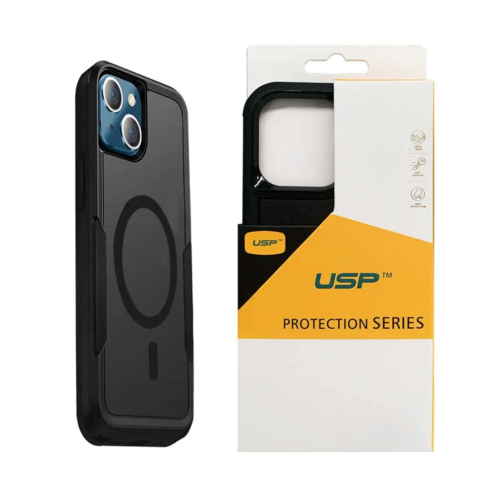 USP Apple iPhone 16 (6.1') Armor Rugged Case With MagSafe Black - Military-Grade,  Multi layers, No-Slip, Sleek, Ultimate Protection, 3 Year Warranty