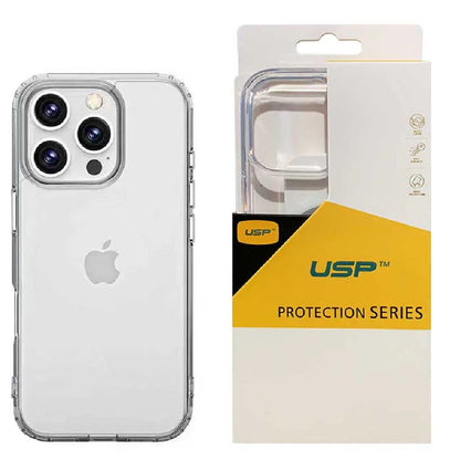 USP Apple iPhone 16 Pro (6.3') Clear Rock Shockproof Case - Ultra-Thin, Lightweight, Non-Slip, Multi-Layer, 3 Year Warranty