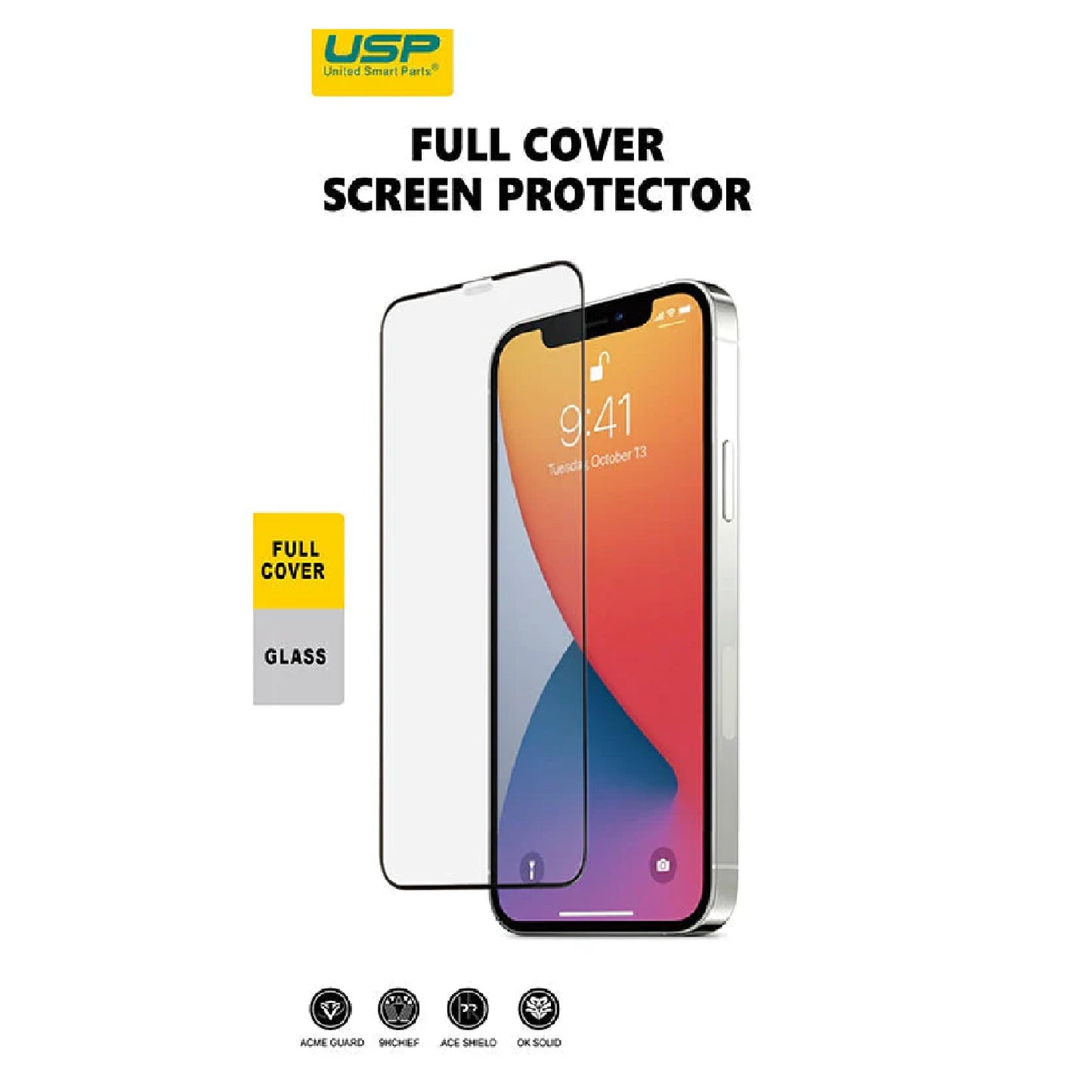 USP Apple iPhone 16 Pro Max (6.9') Tempered Glass Screen Protector : Full Coverage, 9H Hardness, Bubble-free, Anti-fingerprint, 3 Year Waranty