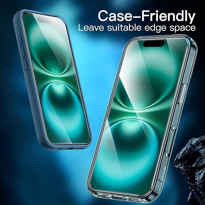 USP Apple iPhone 17 Pro / iPhone 17 / iPhone 16 Pro (6.3') Armor Glass Full Cover Tempered Glass Screen Protector - 5X Anti Scratch Technology