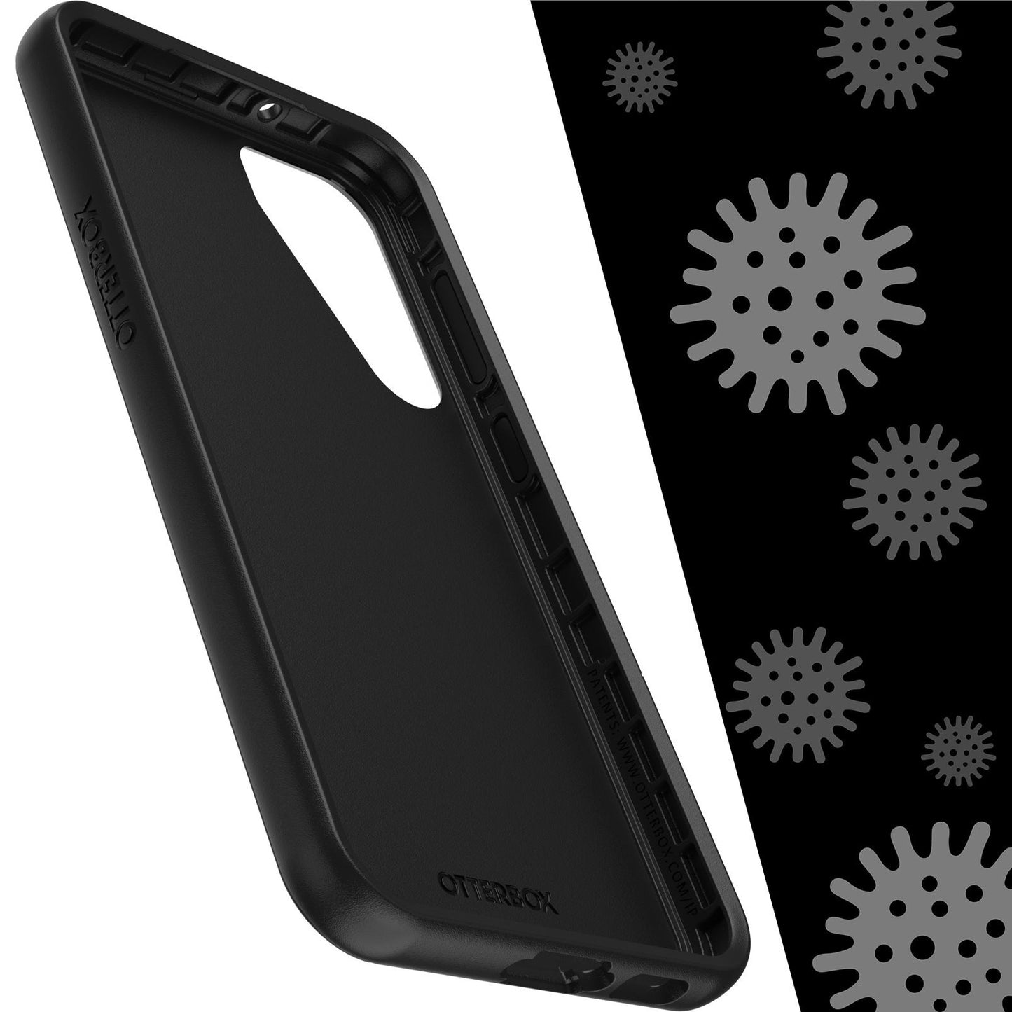 OtterBox Symmetry Samsung Galaxy S23+ 5G (6.6') Case Black - (77-91122), Antimicrobial, DROP+ 3X Military Standard, Raised Edges, 7 Years Warranty
