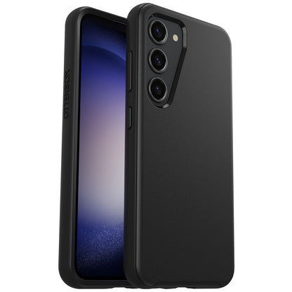 OtterBox Symmetry Samsung Galaxy S23 5G (6.1') Case Black - (77-91135), Antimicrobial, DROP+ 3X Military Standard, Raised Edges, 7 Years Warranty