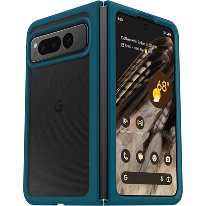 OtterBox Thin Flex Google Pixel Fold (7.6') Case Clear/Blue - (77-92210), Antimicrobial, Military Standard Drop Protection, 7 Years Warranty