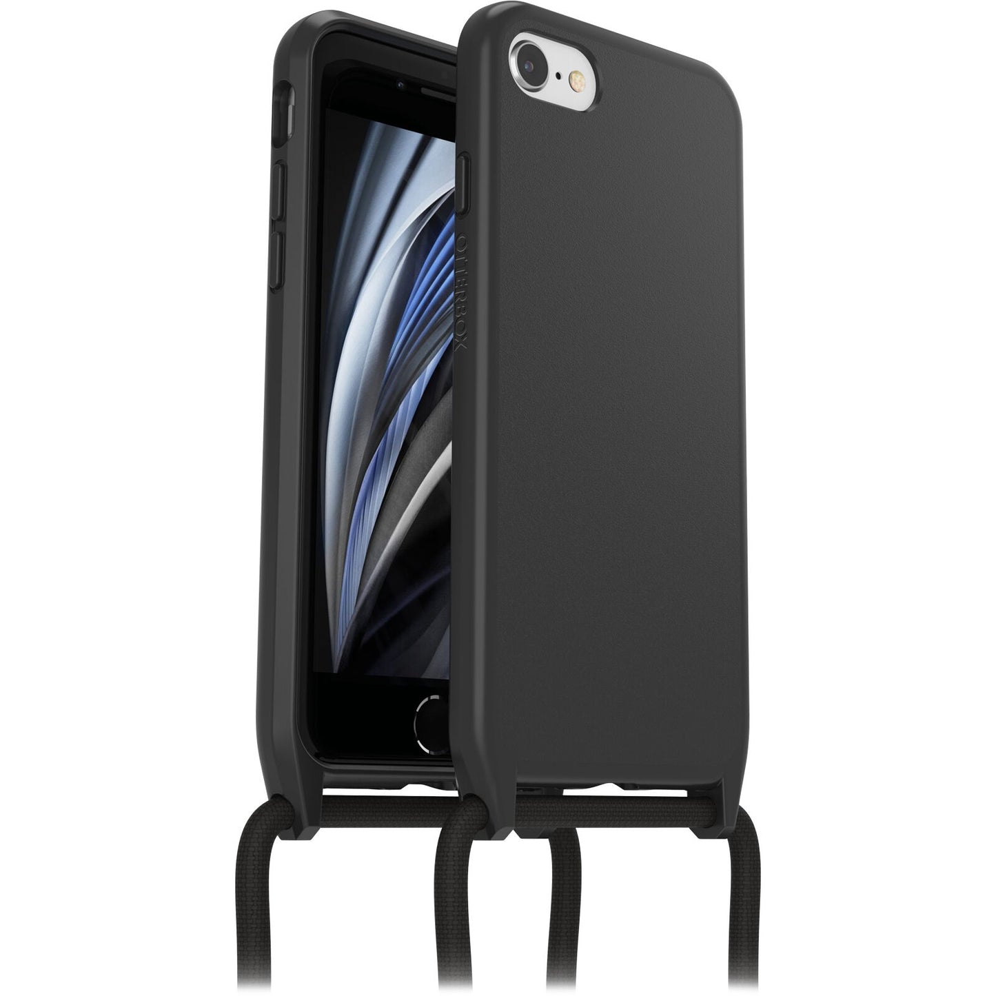 OtterBox React Necklace Apple iPhone SE (3rd & 2nd Gen) and iPhone 8/7 Case Black - (77-92273), DROP+ Military Standard, 7 Years Warranty
