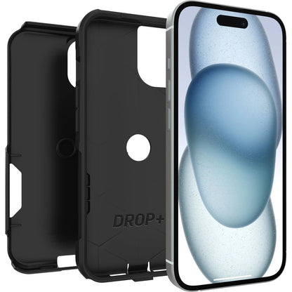 OtterBox Commuter Apple iPhone 16e/ iPhone 15 / iPhone 14 / iPhone 13 (6.1') Case Black - (77-92605), DROP+ 3X Military Standard, 7 Years Warranty