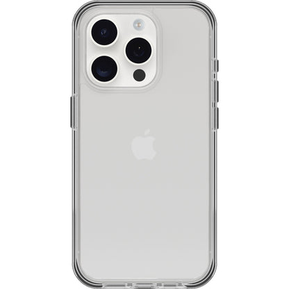 OtterBox Symmetry Apple iPhone 15 Pro (6.1') Case Clear - (77-92641), Antimicrobial, DROP+ 3X Military Standard, Ultra-Sleek,7 Years Warranty