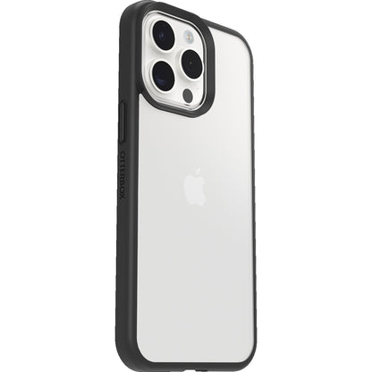 OtterBox React Apple iPhone 15 Pro Max (6.7') Case Black Crystal (Clear/Black) - (77-92783), Antimicrobial,DROP+ Military Standard, 7 Years Warranty