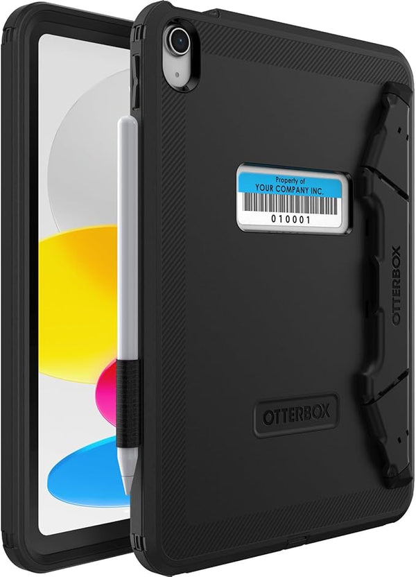 OtterBox Rugged Defender Apple iPad (11') (A16) (11th Gen) / iPad (10.9') (10th Gen) Kickstand Case - Black (77-93756), 7 Years Warranty
