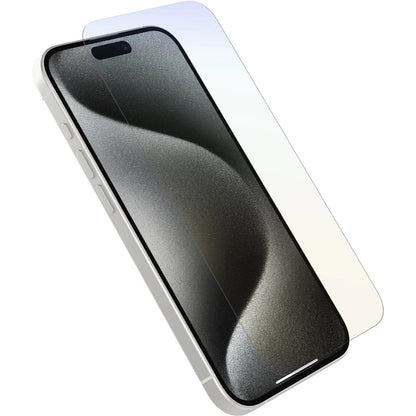 OtterBox Premium Pro Glass Antimicrobial Anti-Blue Light Apple iPhone 15 Pro (6.1') Screen Protector Clear - No Retail Packaging, 2 Years Warranty