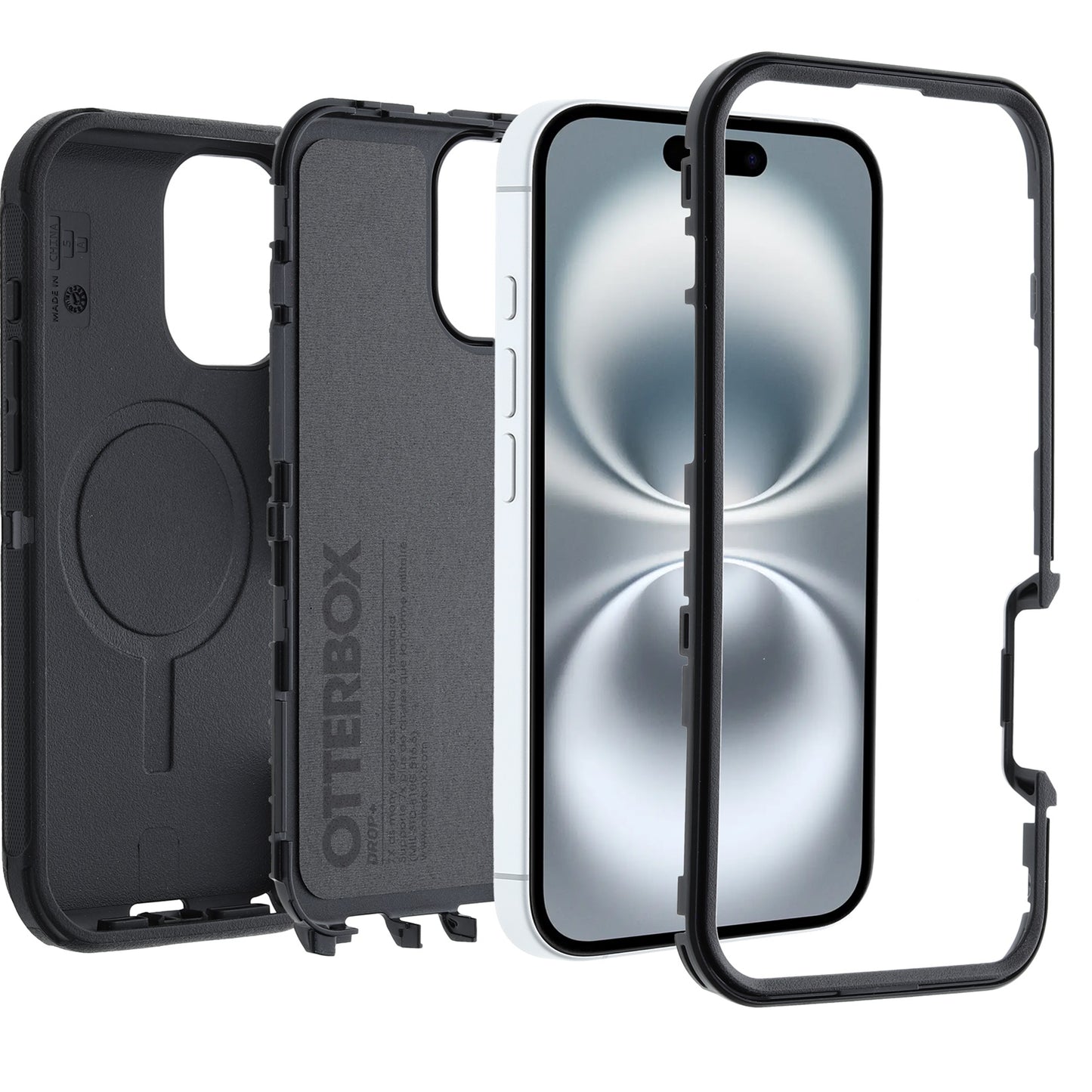 OtterBox Defender MagSafe Apple iPhone 16 (6.1') Case Black - (77-95961), DROP+ 7X Military Standard,Tri-Layer,Port Covers, 7 Years Warranty