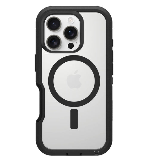 OtterBox Defender XT MagSafe Apple iPhone 16 Pro (6.3') Case Clear/Black - (77-96112), DROP+ 7X Military Standard,Multi-Layer, 7 Years Warranty